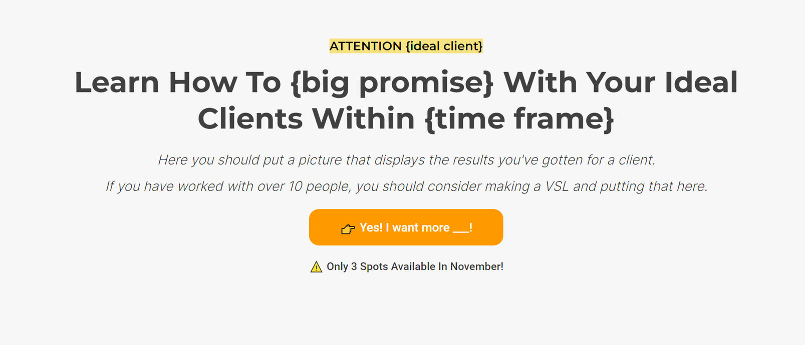 Sales Page Template